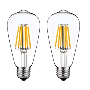 SHUWDKAR LED Light Bulbs DC 12V 6W E26 ST64 Low Voltage Bulb RV Camper Warm W - Picture 1 of 7
