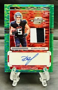 2022 Panini Contenders Optic DRAKE LONDON Rookie Patch Auto Green Pulsar #04/10 - Bild 1 von 3