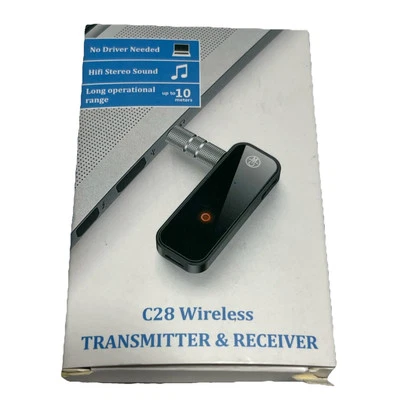 BT Transmitter&Receiver Hands-free Car Wireless Audio Adapter with Mic P3M4 - Image 1 of 3