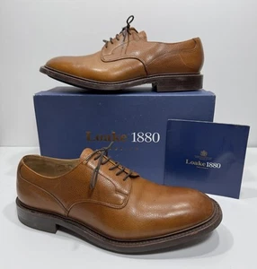 Loake 1880 England Stamford British Tan Pebble Grain Derby Dress Shoes US 11F - Picture 1 of 15