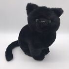Rare Vintage Animal Alley Black Cat Plush 10” Kitten Toys R Us Cat Green Eyes C6