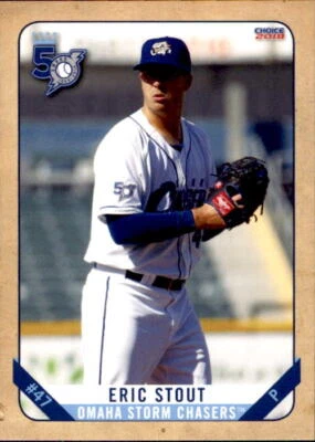 2018 Omaha Storm Chasers Choice #27 Eric Stout Chicago Illinois IL Baseball Card - Image 1 of 2