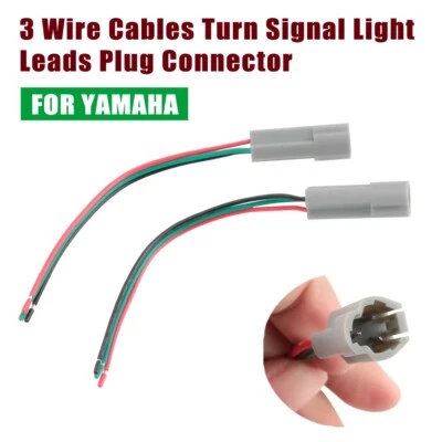 Para Yamaha MT-03 MT-07 FZ25 3 cables señal de giro cables de luz conector de enchufe Foto 1 de 4