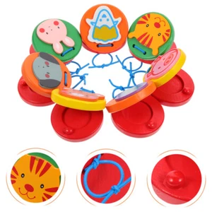 7 Pcs Castagnettes Animaux Préscolaire Pour Enfants Jouet Musical Bébé - Afbeelding 1 van 12
