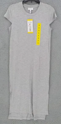 Jessica Simpson Midi Dress SZ S Light Heather Grey High-Low Misses Pullover NWT - Image 1 of 4