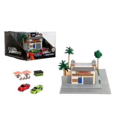 Jada Fast & Furious Nano Scene: Toretto Market/Café Diorama Set with Accessories - Image 1 of 4