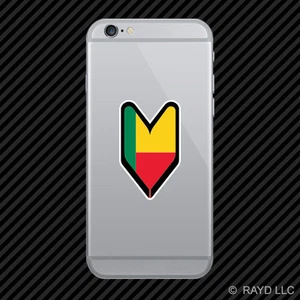 Beninese Driver Badge Cell Phone Sticker Mobile Benin BEN BJ - Zdjęcie 1 z 1