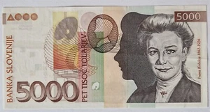 Slowenien 5000 Tolar 2004 vz+ AU Pick 33b Tolarjev Maler Kobilca Euro Galerie - Bild 1 von 6