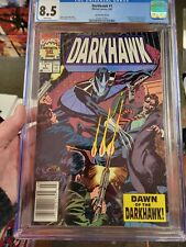 DARKHAWK #1 CGC 8.5 WHITE Newsstand Variant  1ST APPEARANCE & ORIGIN Marvel KEY 