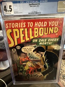 Spellbound #4 1952 Atlas CGC 4.5 Talking Severed Head Cover Pre-Code Horror PCH! - Bild 1 von 7