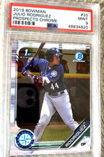 julio rodriguez 1st bowman chrome psa 9-10..CARDS (PRICE PER CARD)