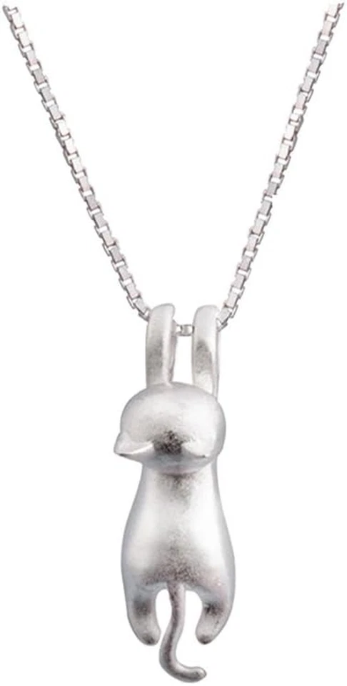 S.Leaf Sterling Silver Cat Necklaces for Women Cat Jewelry for Women Cat Accesso
