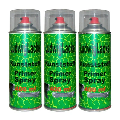 Kunststoffprimer 3 Spraydosen 400ml Kunststoff Primer Grundierung unter Autolack - Bild 1 von 4