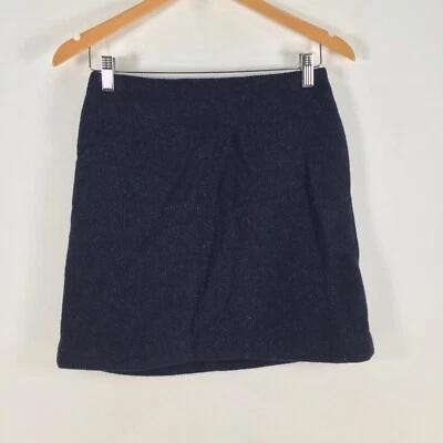 Uniqlo Mujer Falda Talla 8 Azul Marino Línea A Mezcla Lana 083816 Foto 1 de 4