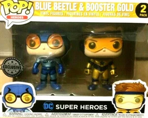 DC Comics Blue Beetle & Booster Gold EXCLUSIVE Pop! Vinyl Figure 2 PACK NEW UK - Picture 1 of 1