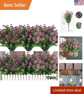 Artificial Flowers Outdoor UV Resistant Fake Plants Indoor Outside Hanging Pl... - Picture 1 of 9