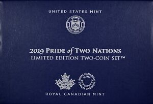 2019 Pride of Two Nations Limited Edition Set - US Silver Eagle & Canadian Maple