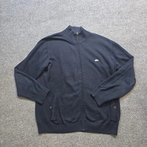 Cárdigan Lacoste Para Hombre Talla 6 XL Azul Cremallera Completa Suéter Bolsillos Cápsula Preppy - Imagen 1 de 12