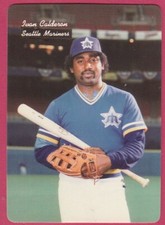 1986 Mothers Cookies # 15 Ivan Calderon -- Seattle Mariners 