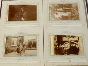 Antique 48 Real Sepia Photographs Period Family Album - Picture 1 of 8