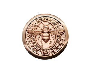 Specchio compatto steampunk ape oro rosa ossidato vittoriano fatto a mano - Foto 1 di 5