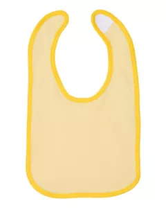 Infant Contrast Trim Bib Baby Bibs Boy Girl Burp Cloths Solid Gift 100% Cotton - Picture 1 of 7