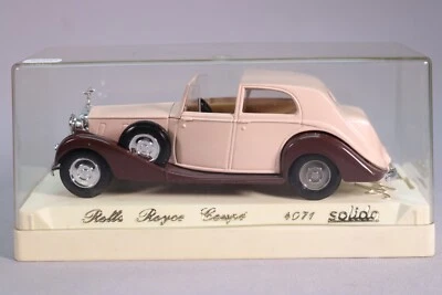 LK576 SOLIDO AGE OR 4071 1/43 1:43 Voiture Rolls Royce coupé rose et marron - Photo 1/4