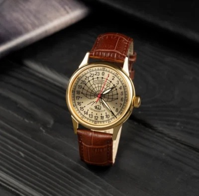 RAKETA 24 - POLAR 1980s Vintage Rare Dial Color / 24H Movement. MADE IN USSR - Image 1 of 4