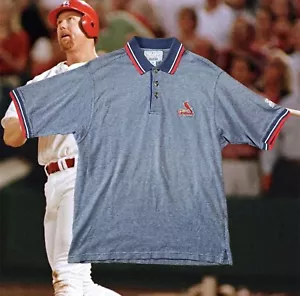 Camisa polo vintage de los Cardenales de San Luis azul mediana de colección década de 1990 MLB - Imagen 1 de 3