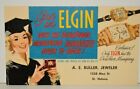 A. E. Buller, Jeweler St. Helena - Montre Give An Elgin annonce postale vintage 