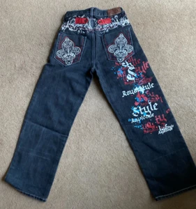 Attitude Gold Size 10 Boys Black Jeans - Picture 1 of 6