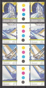 America's Cup Defence 1987 - MUH conjunto completo en pares de canaletas - Imagen 1 de 1