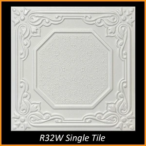DIY Ceiling Tiles Glue Up Styrofoam 20x20 - R32 White - Pack/104 pcs 274 sq ft - Picture 1 of 6