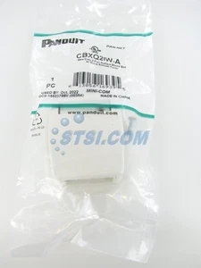 Caja de montaje en superficie Panduit CBXQ2IW-A Mini-Com de 2 puertos, blanco roto ~ STSI - Imagen 1 de 4