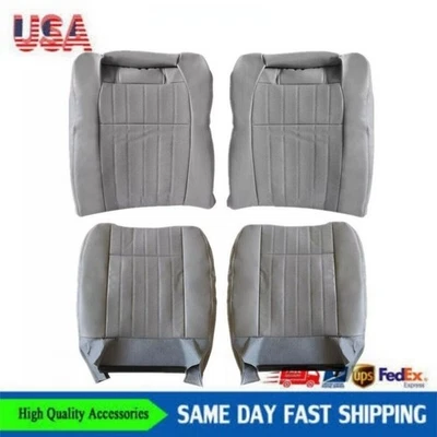 PARA 1994 1995 1996 Chevy Impala SS Driver + Capa de Assento de Couro de Passageiro Cinza - Imagem 1 de 4