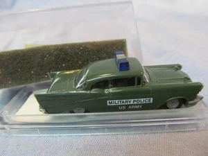 NEW PRALINE 1/87 HO SCALE CHEVY BELAIR US ARMY MILITARY POLICE MP CAR - Picture 1 of 3