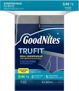 GoodNites TRU-FIT Bettnässen Unterwäsche mit Nachtschutz für Jungen S/M - Bild 1 von 3