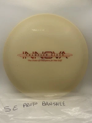 Innova Disc Golf White Disc Red Shatter Bar Stamp Prototype SE Banshee 175G Rare - Image 1 of 4