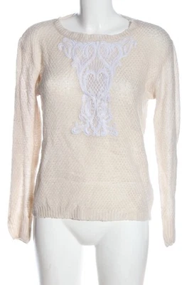 SPRINGFIELD Häkelpullover Damen Pullover Gr. DE 38 pink-weiß Casual-Look - Bild 1 von 4