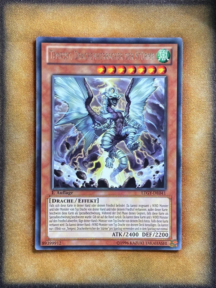 Yugioh Tempest, Dragon Ruler of Storms LTGY-EN041 Rare 1st Ed GERMAN NM - Image 1 of 1