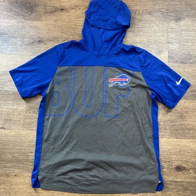 Camisa Buffalo Bills Nike Sideline Coaches manga corta 1/4 cremallera para hombre mediana Foto 1 de 4