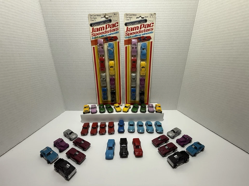 Huge Lot of Mid-80s HO Railroad Vehicles - Tootsietoy Jam Pack Speedsters - Image 1 of 4