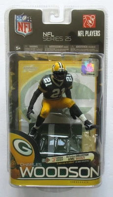 MCFARLANE NFL 25 PACKERS HOF CHARLES WOODSON CL VARIANT FIGURE #314/3000 SEALED - Image 1 of 4