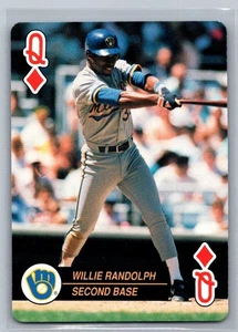 Tarjeta de juego de Estados Unidos 1992 #Queen Diamonds Willie Randolph Milwaukee Brewers - Imagen 1 de 2