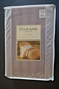 Edredón Damasco Rayas KING Color Amatista 400ct 100% Algodón Ropa de cama N Things - Imagen 1 de 5