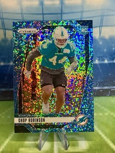 2024 Prizm Light Blue Sparkle Chop Robinson RC /96 Dolphins Rookie #319 - Picture 1 of 3