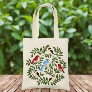 Bestickte Tasche Waldvögel - Bild 1 von 3