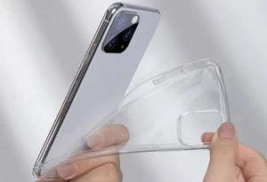 Simple Clear Silicone Case Cover For iPhone 16, 15, Pro, Pro Max - Photo 1 sur 5