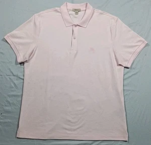 Camisa polo Burberry Brit para hombre XL rosa pastel 100 % algodón manga corta golf - Imagen 1 de 8