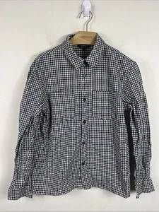 A.P.C. Camisa Rue Madame Paris Para Hombre Cuadros Guinga Mezcla Lino Manga Larga Pequeña - Imagen 1 de 3